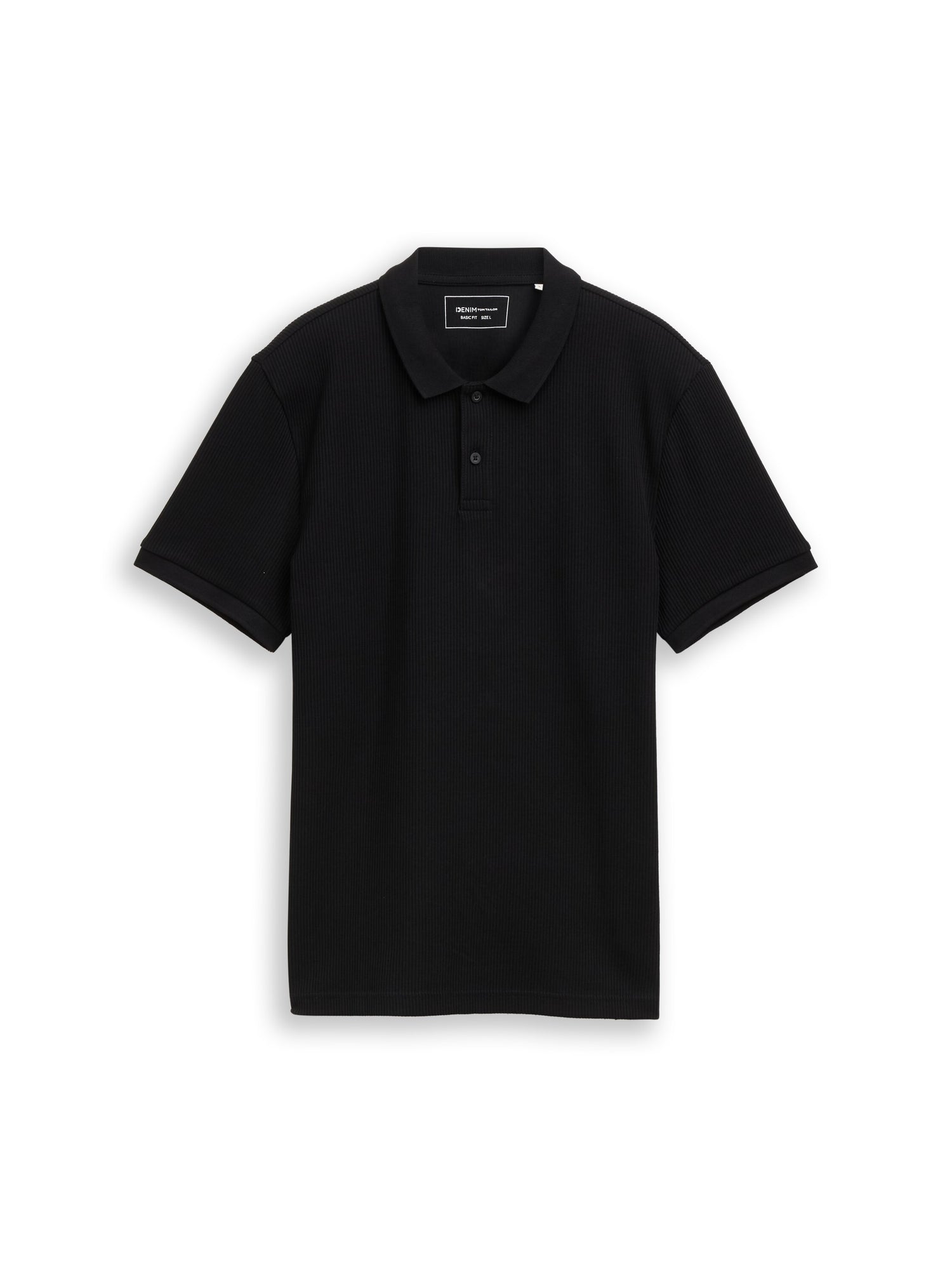 Poloshirt mit Rippstruktur