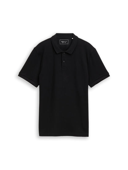 Poloshirt mit Rippstruktur