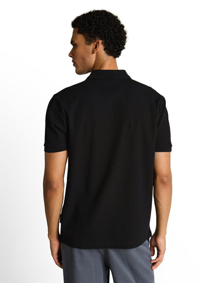 Poloshirt mit Rippstruktur