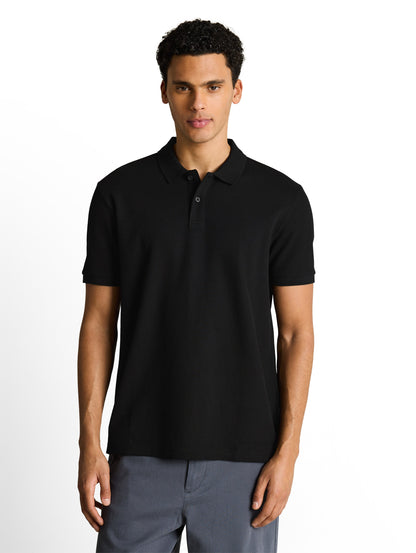 Poloshirt mit Rippstruktur