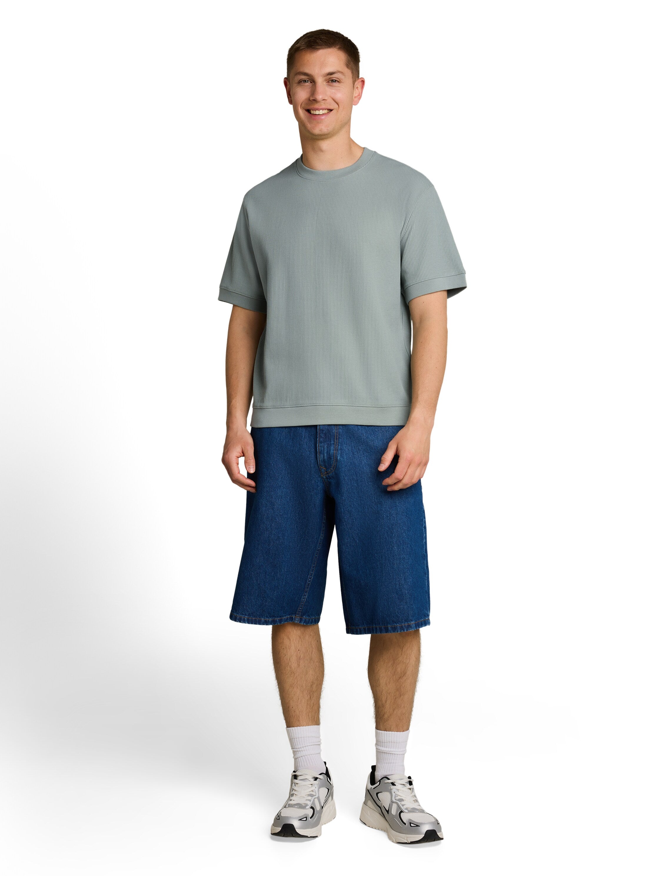 Relaxed Fit T-Shirt im Sweatshirt-Style
