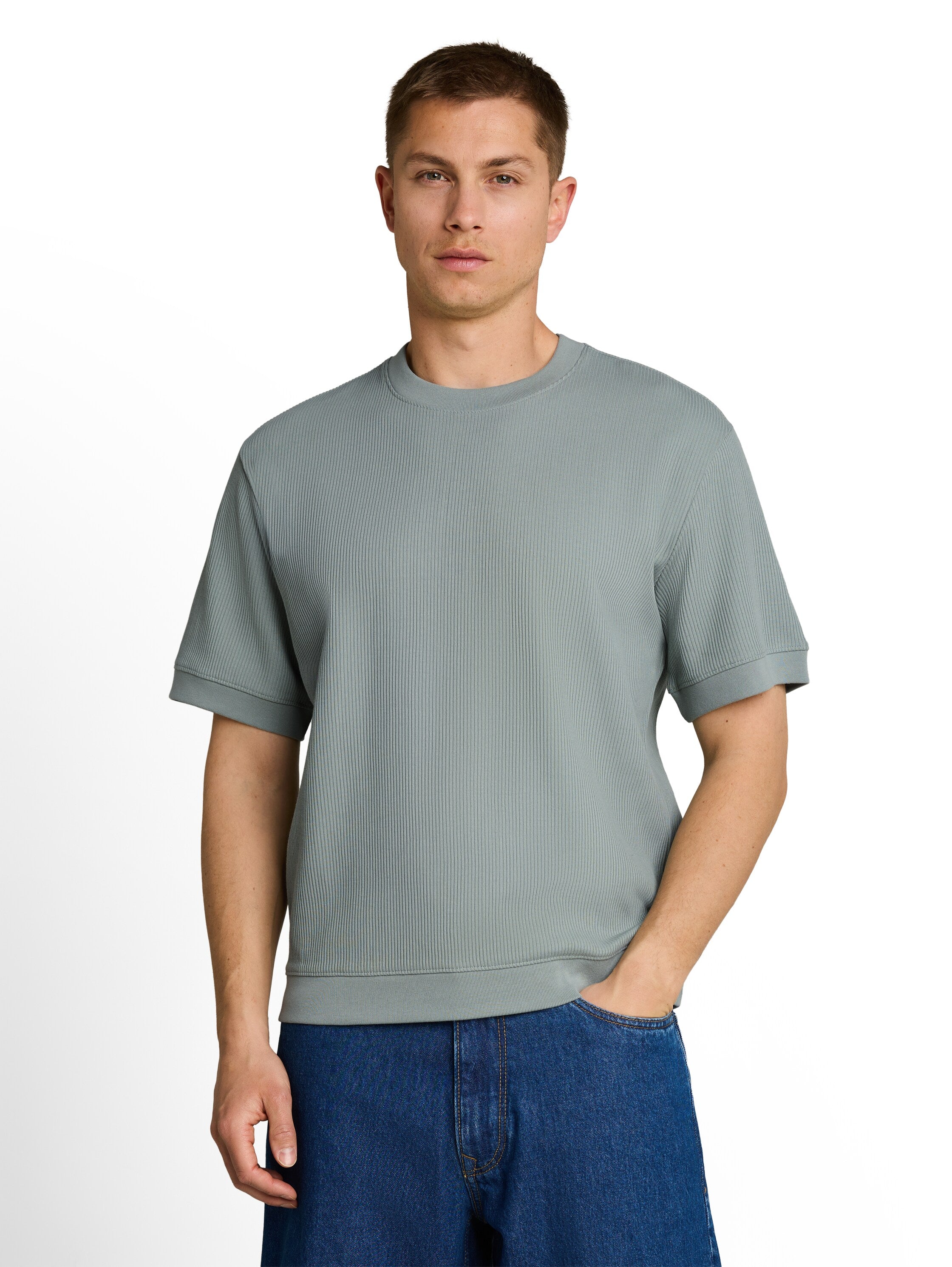 Relaxed Fit T-Shirt im Sweatshirt-Style