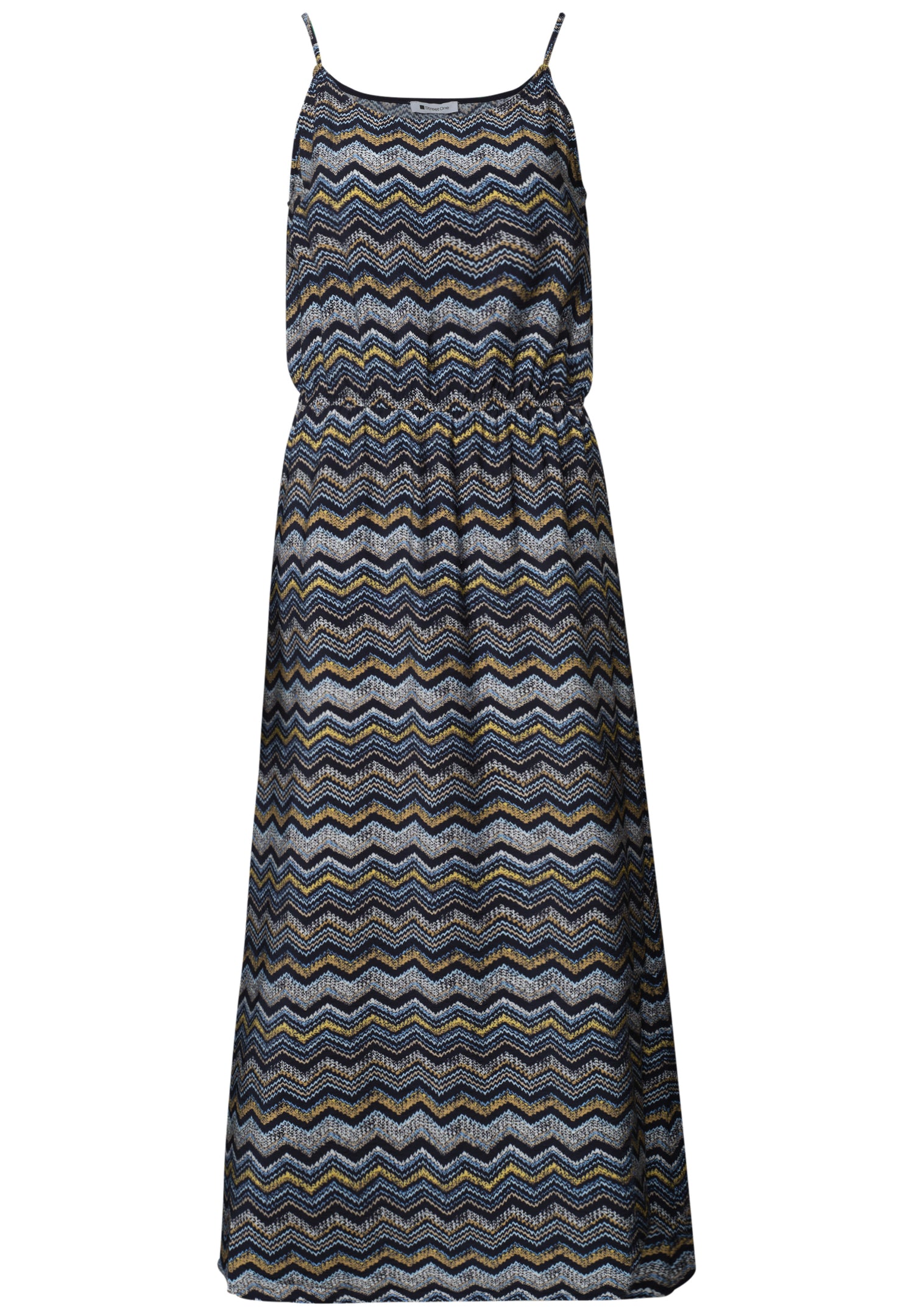 Midi-Kleid mit Zick-Zack-Muster