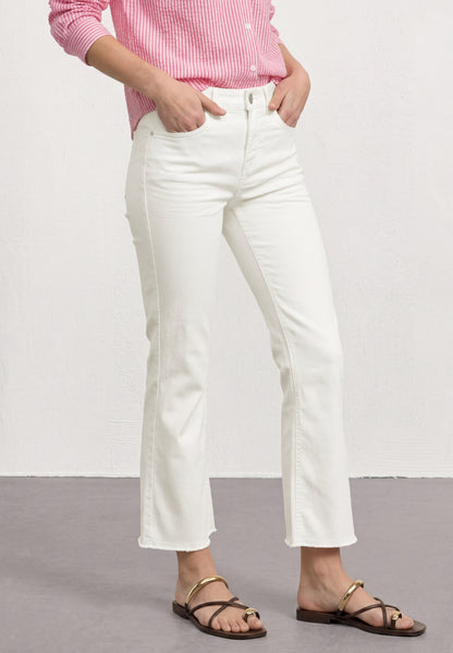 High Waist Flared Leg Jeans im Slim Fit
