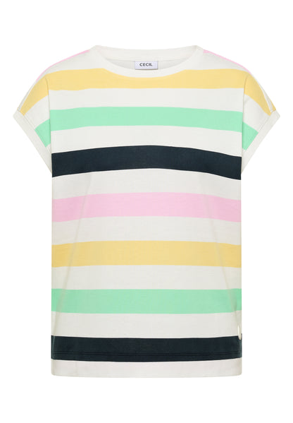 T-Shirt mit Multicolor Streifen