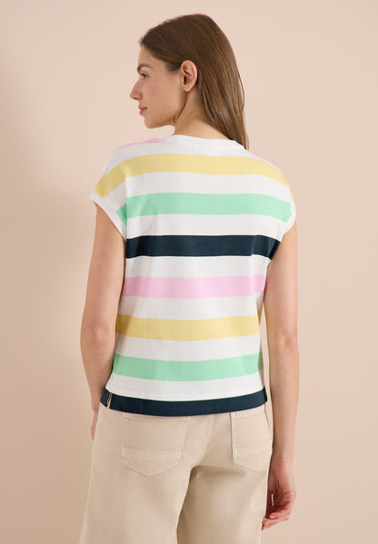 T-Shirt mit Multicolor Streifen