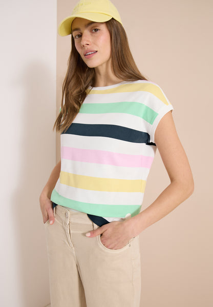 T-Shirt mit Multicolor Streifen