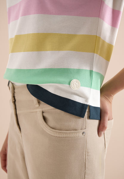 T-Shirt mit Multicolor Streifen