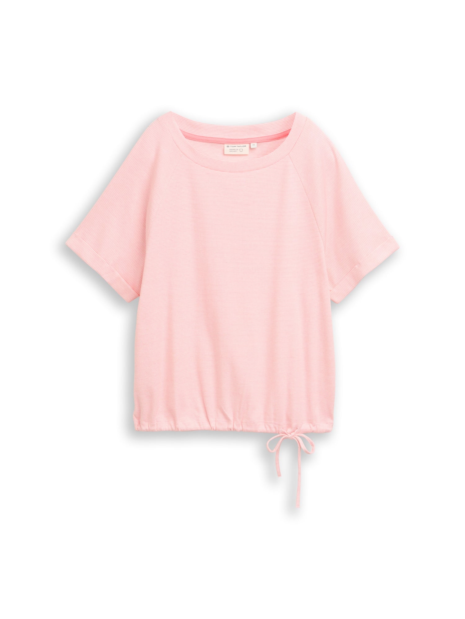 T-Shirt mit Kordelzug und Streifen