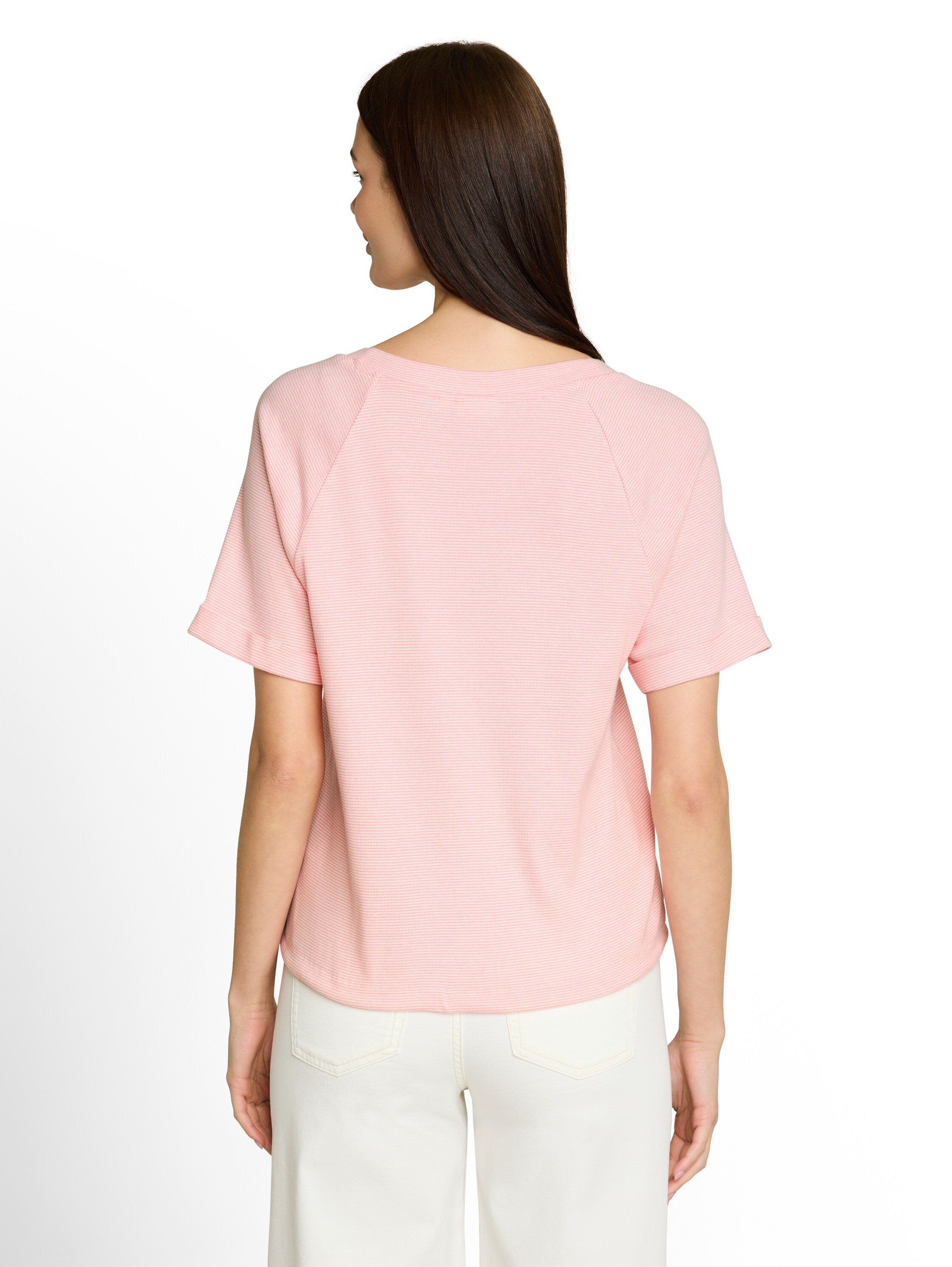 T-Shirt mit Kordelzug und Streifen