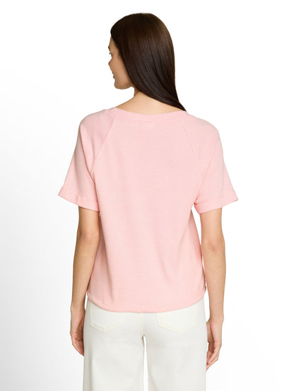 T-Shirt mit Kordelzug und Streifen