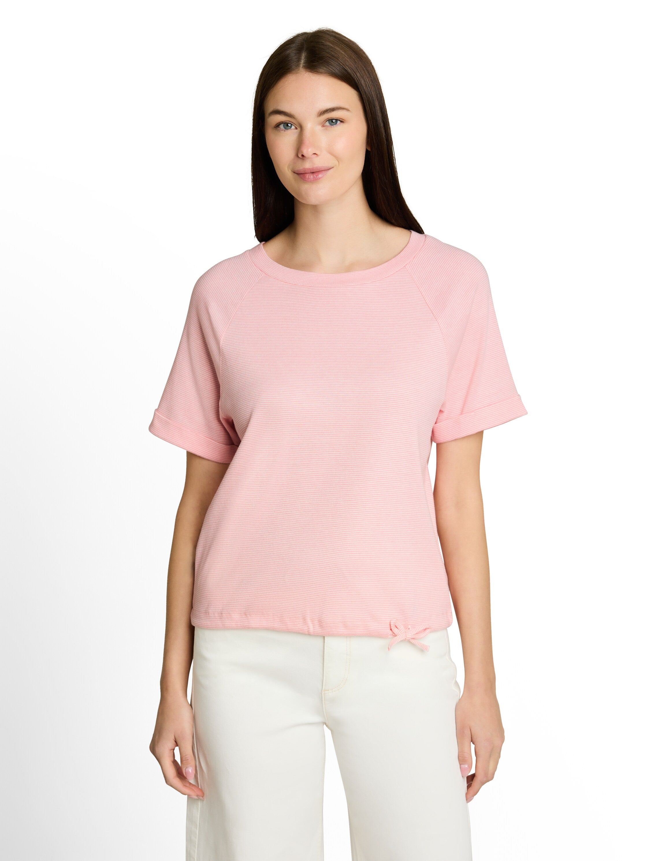 T-Shirt mit Kordelzug und Streifen