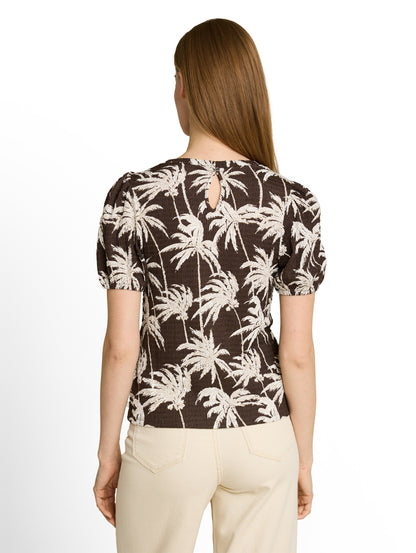 Crinkle T-Shirt mit Ballonärmeln