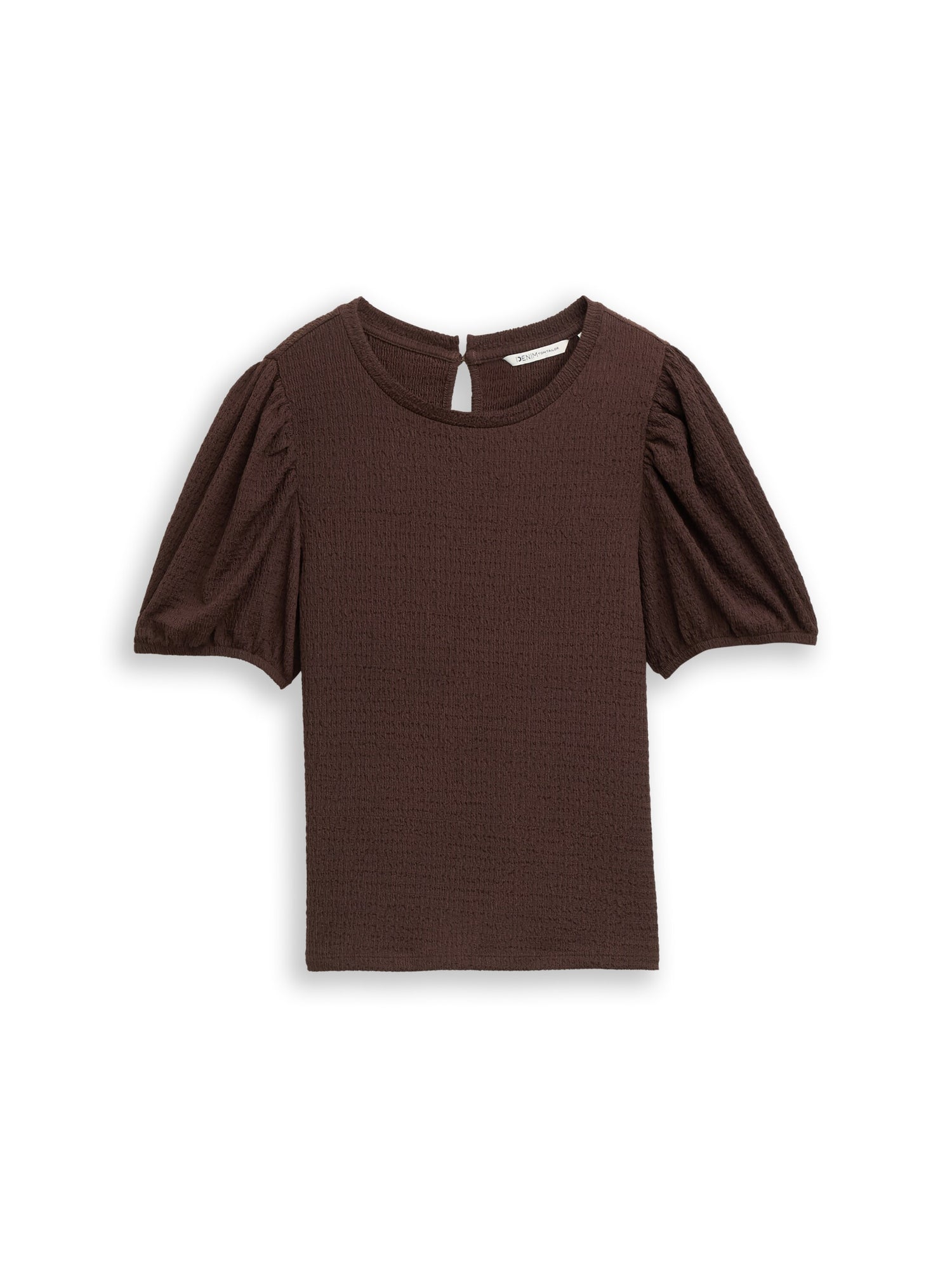 Crinkle T-Shirt mit Ballonärmeln