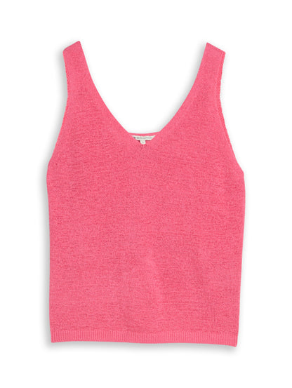 Relaxed Fit Stricktop mit V-Ausschnitt