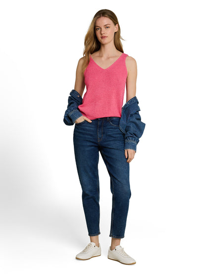 Relaxed Fit Stricktop mit V-Ausschnitt