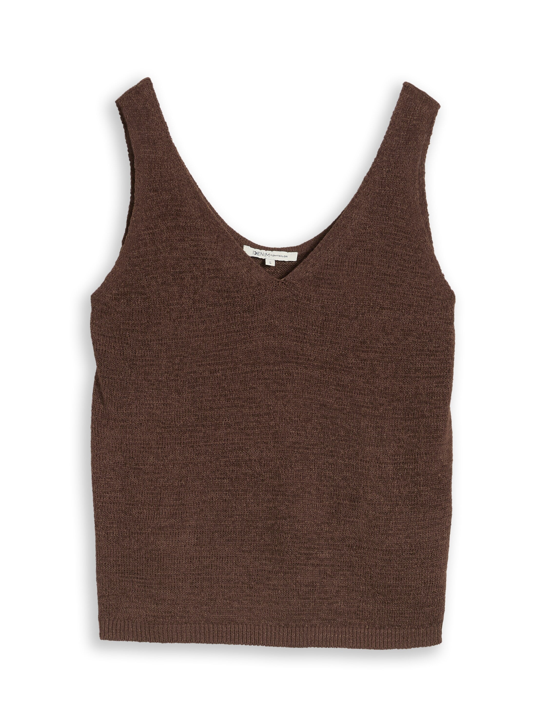 Relaxed Fit Stricktop mit V-Ausschnitt