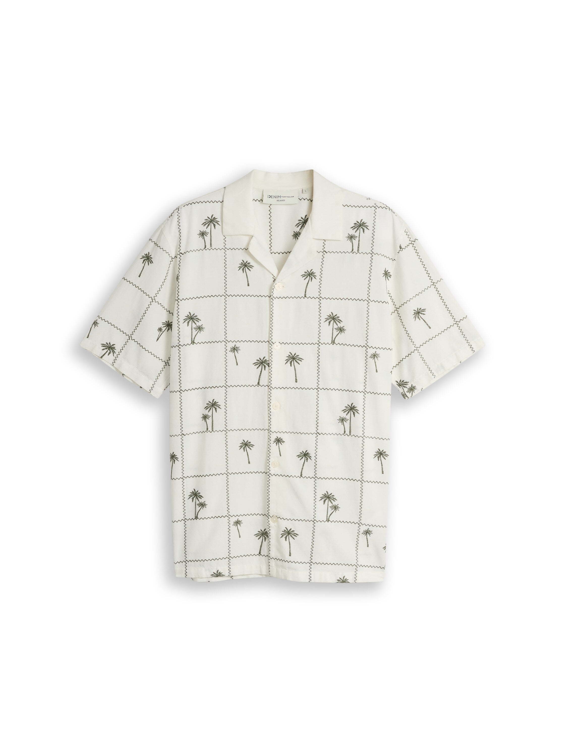 Relaxed Fit Kurzarmhemd mit Stickerei