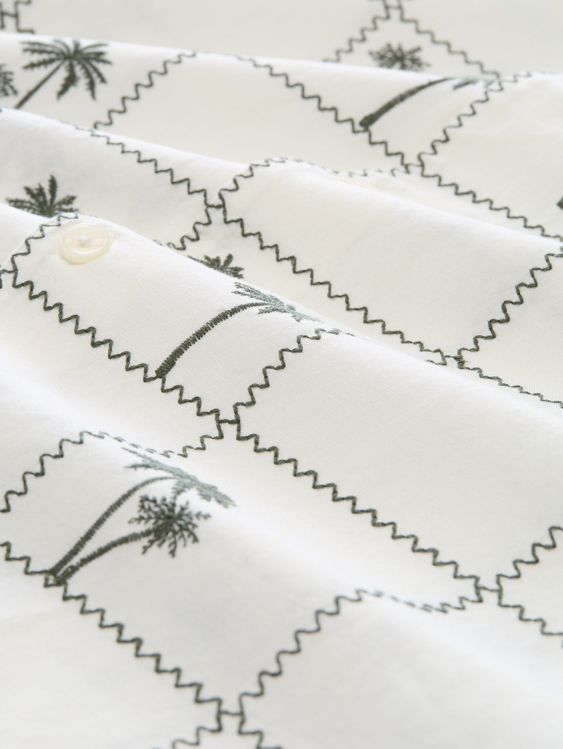 Relaxed Fit Kurzarmhemd mit Stickerei