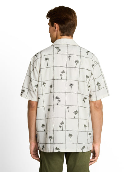 Relaxed Fit Kurzarmhemd mit Stickerei