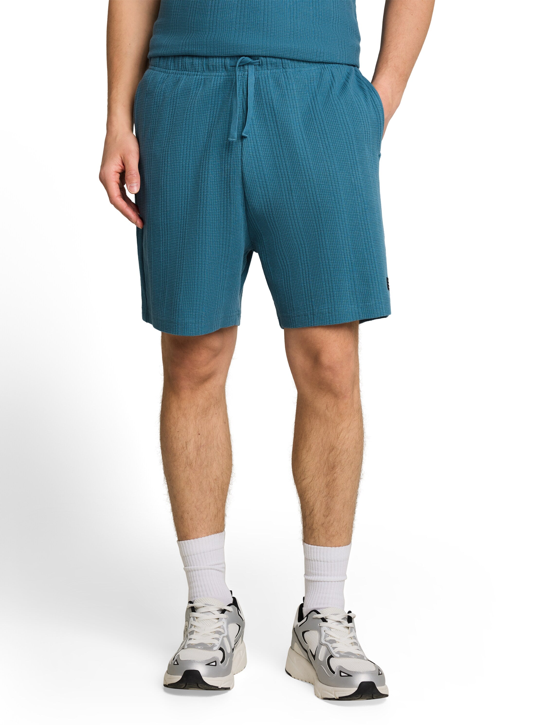 Relaxed Fit Shorts in Waffelstruktur