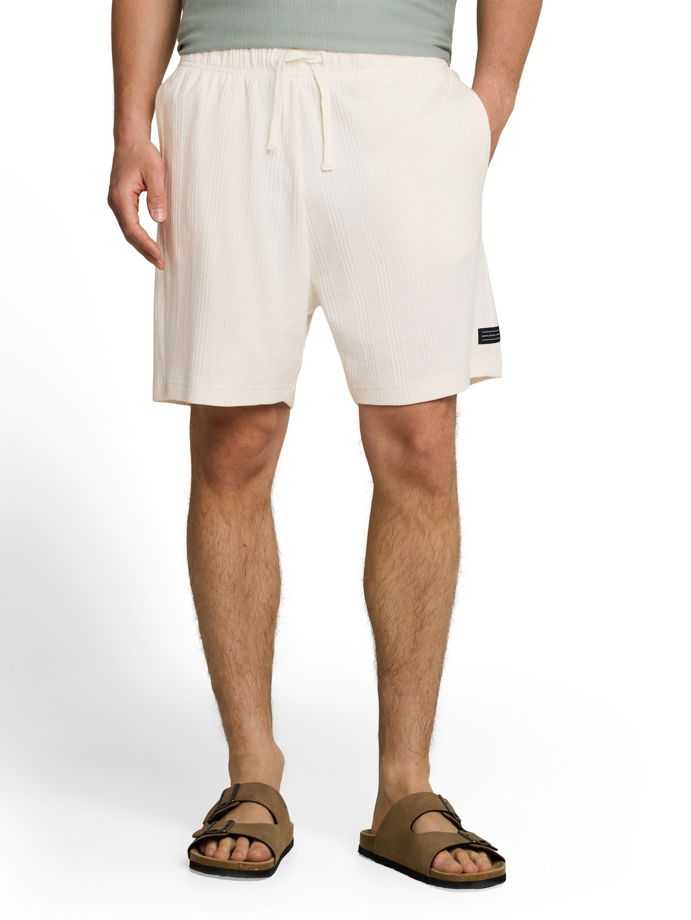 Relaxed Fit Shorts in Waffelstruktur