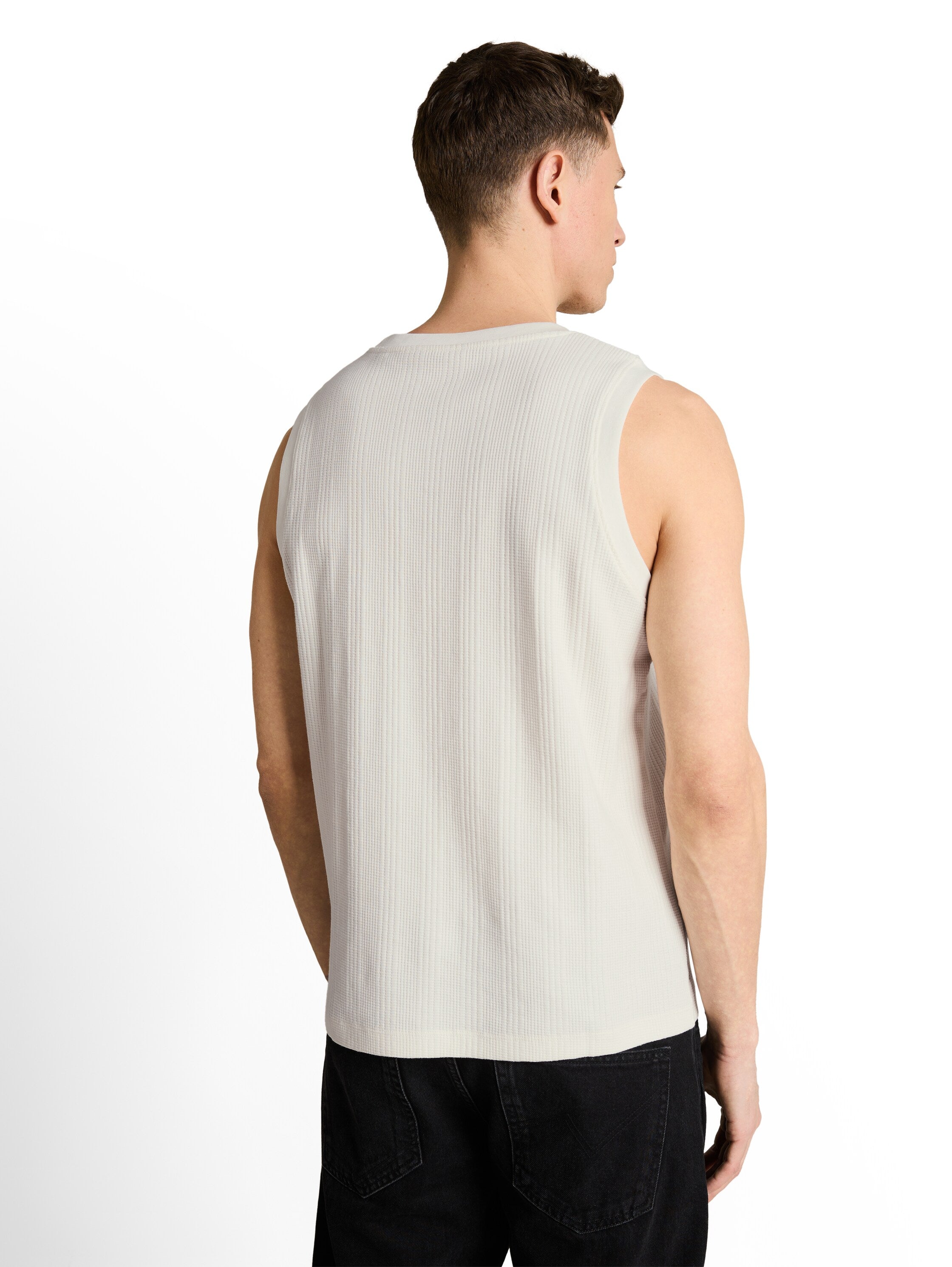 Relaxed Fit Tanktop mit Waffelstruktur