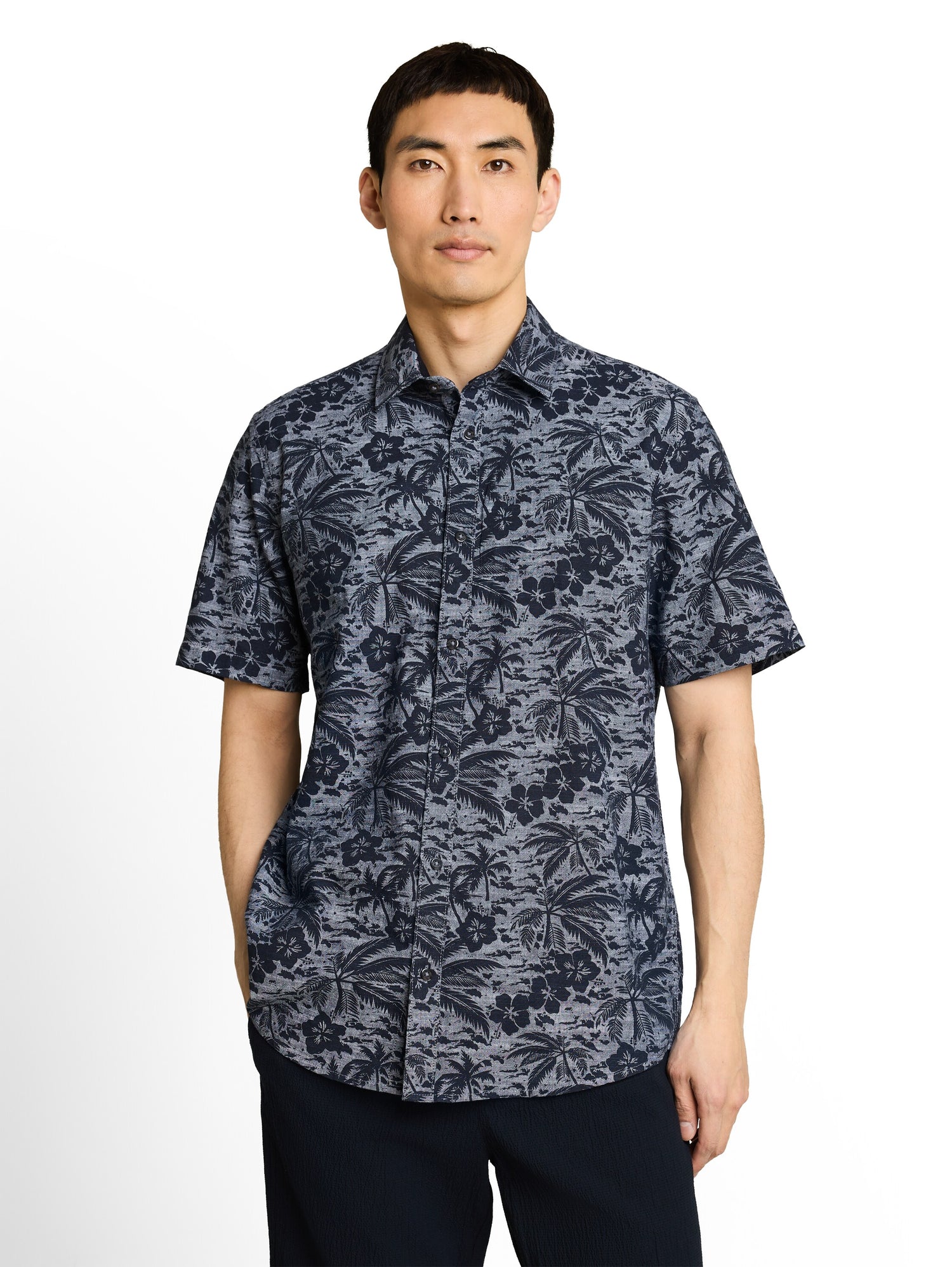 Regular Fit Kurzarmhemd mit Muster