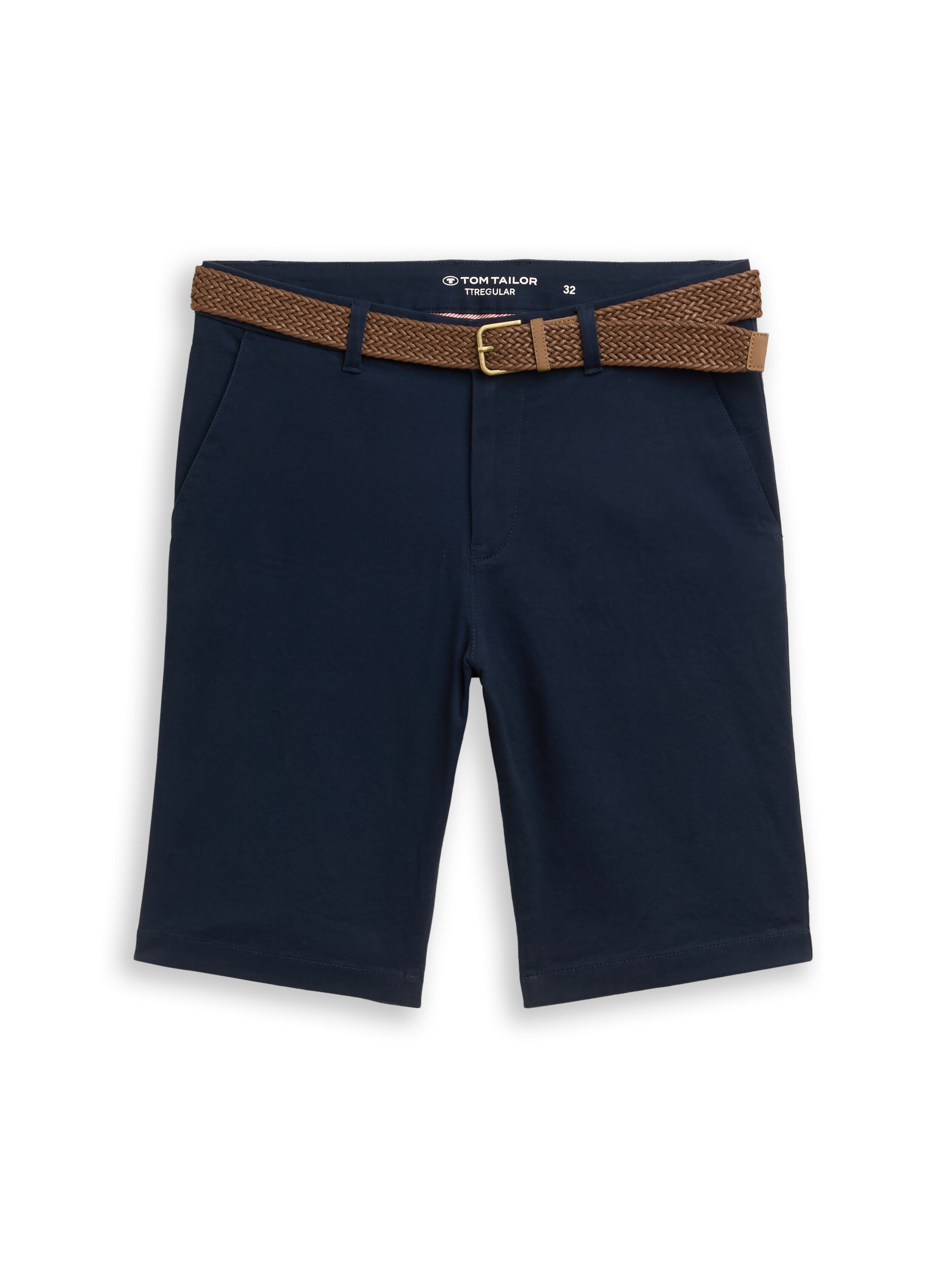 Regular Chino Shorts mit Gürtel