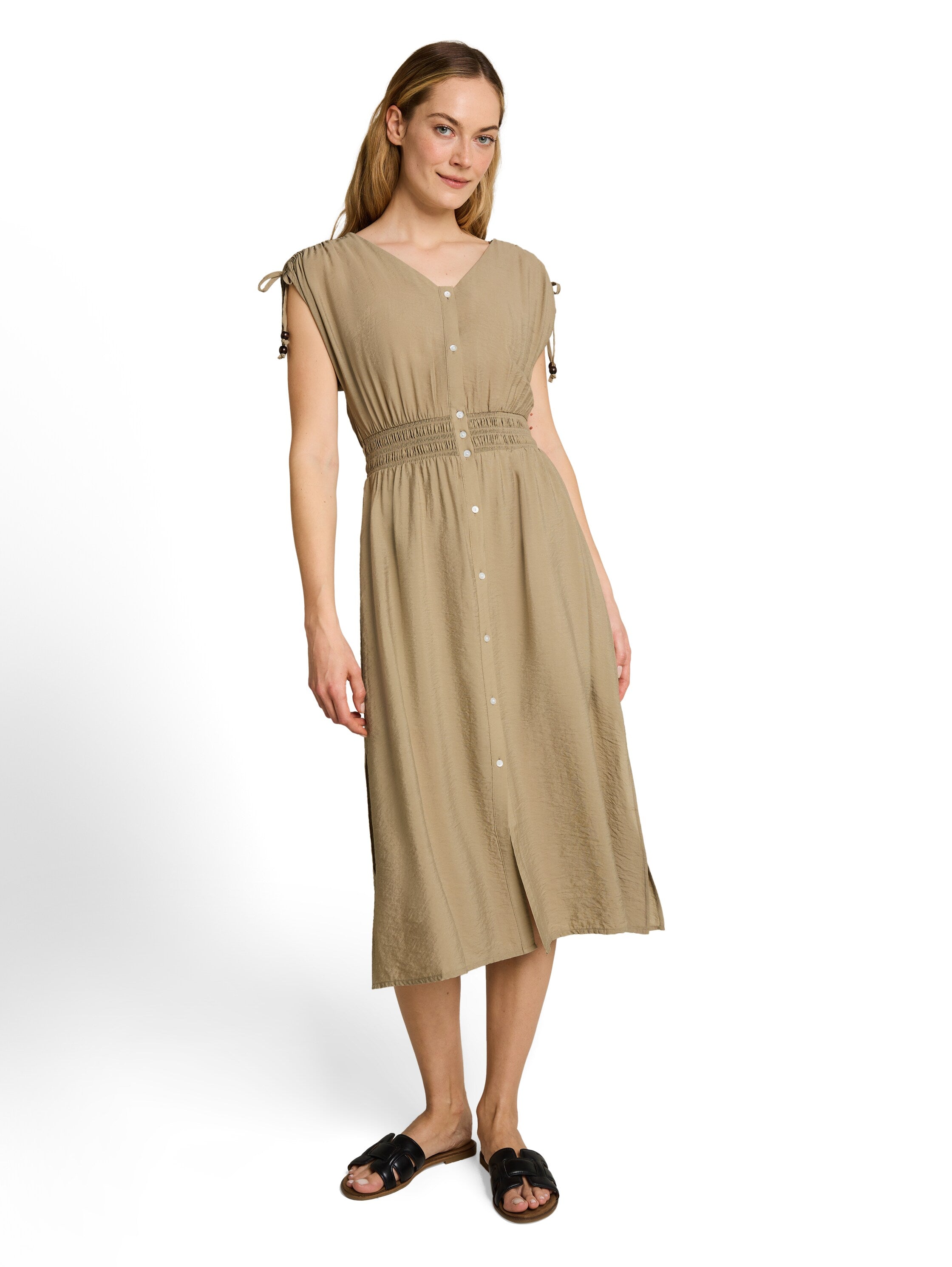 Midi-Kleid mit Knopfleiste