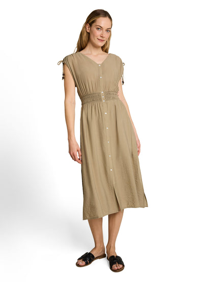 Midi-Kleid mit Knopfleiste