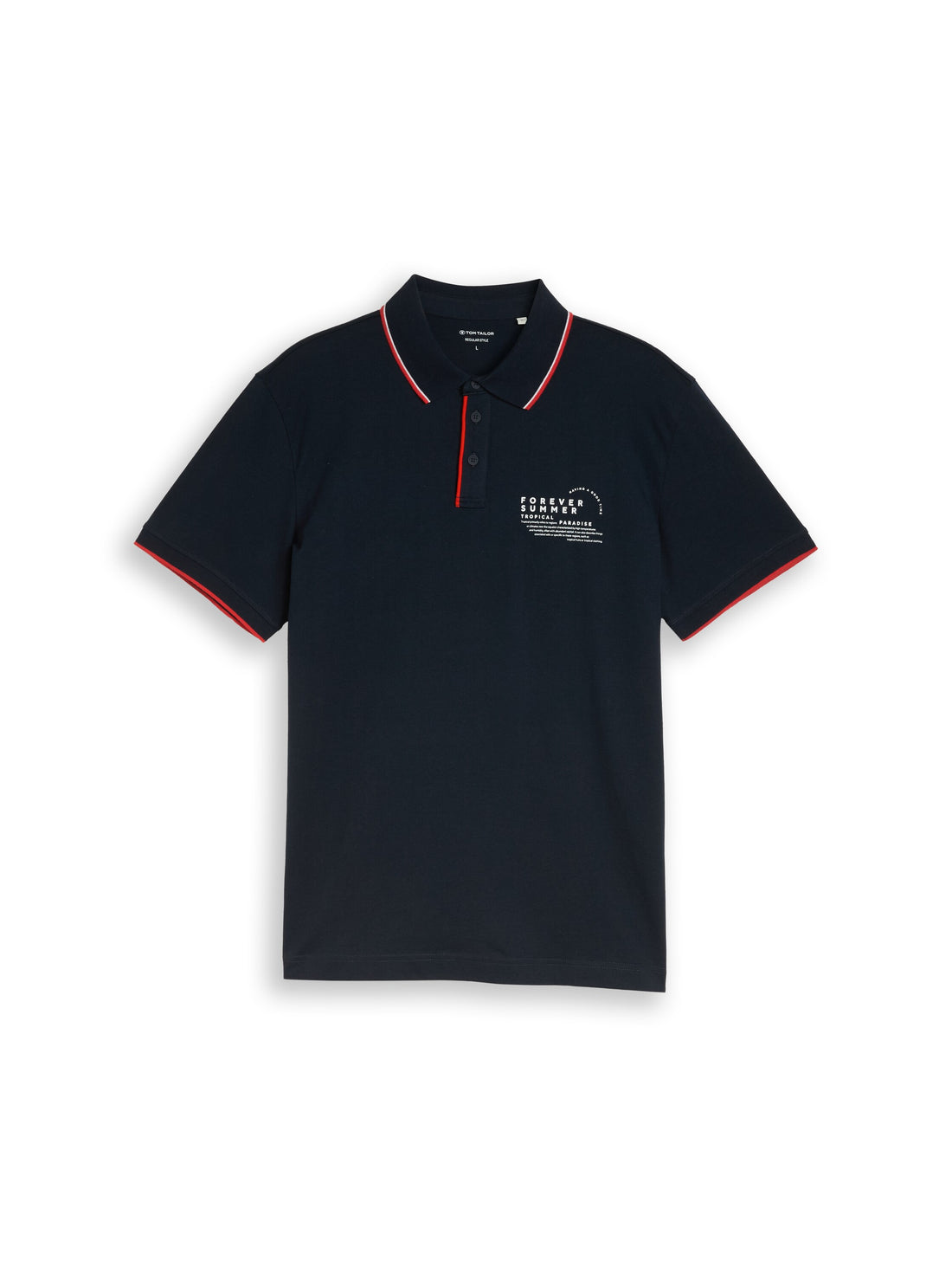 Jersey Poloshirt mit Print