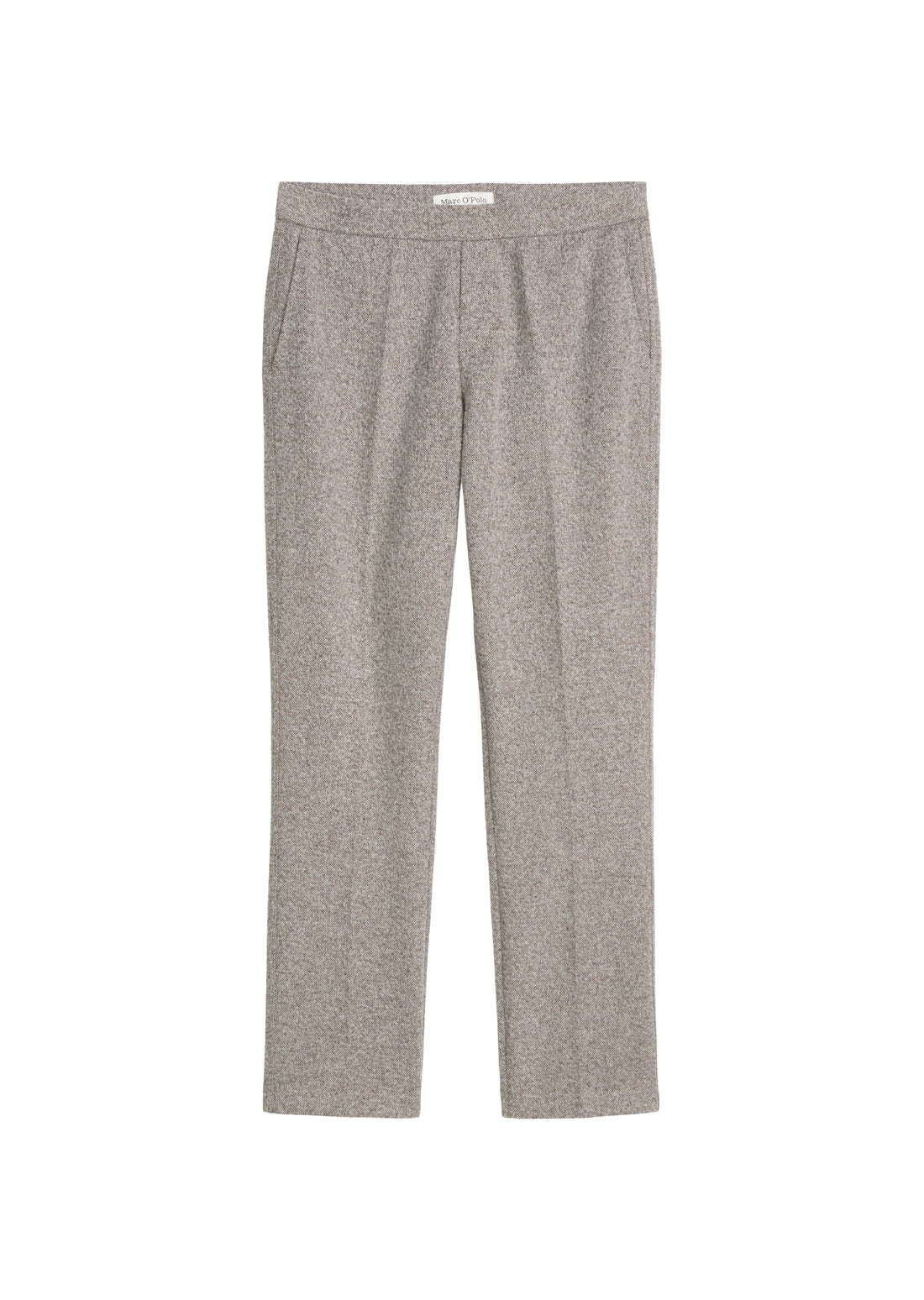 Tweed-Jerseyhose slim