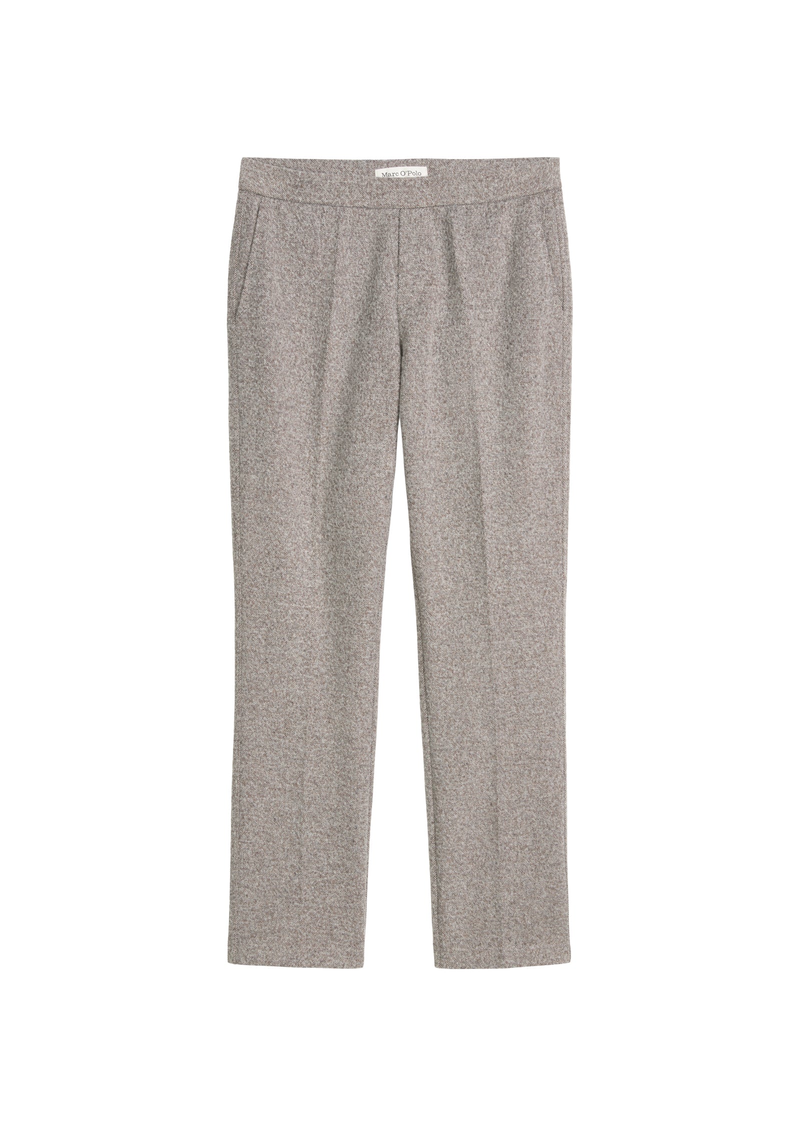 Tweed-Jerseyhose slim