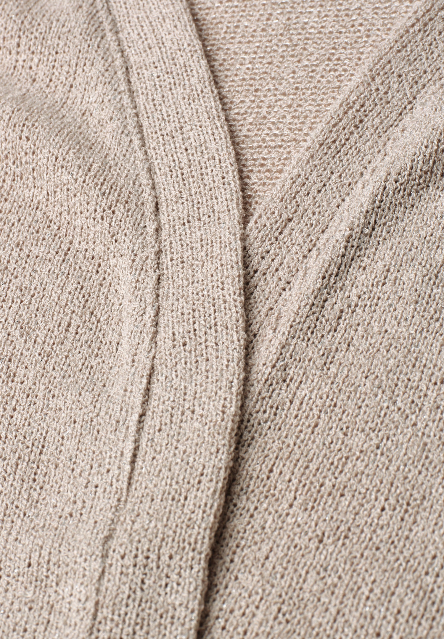 Kurzarm Jacke im Strick-Look mit Glitzer