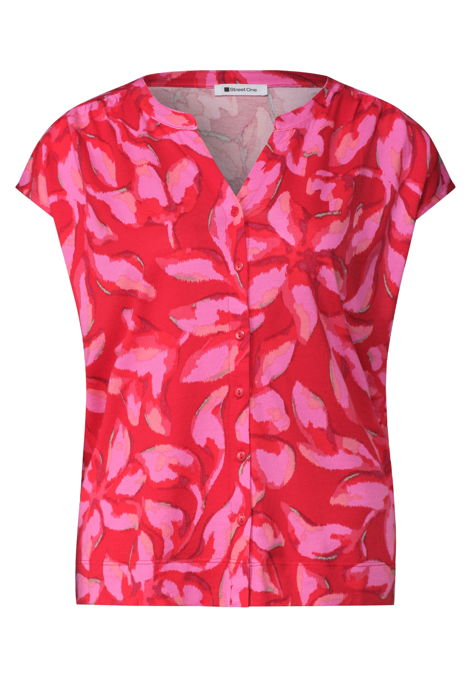 Shirt mit Knopfleiste und Print