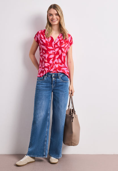 Shirt mit Knopfleiste und Print