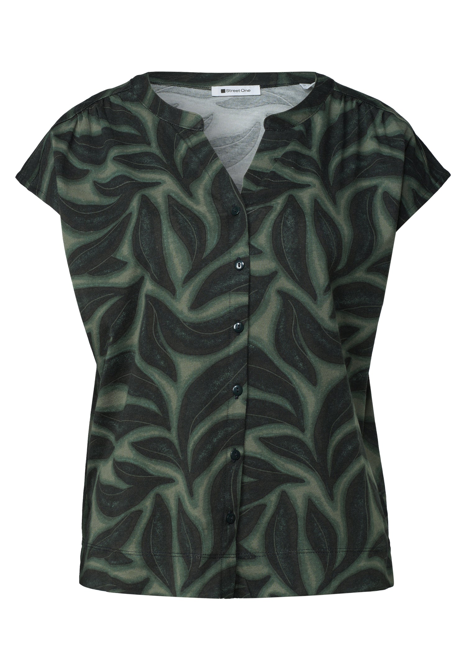 Shirt mit Knopfleiste und Print