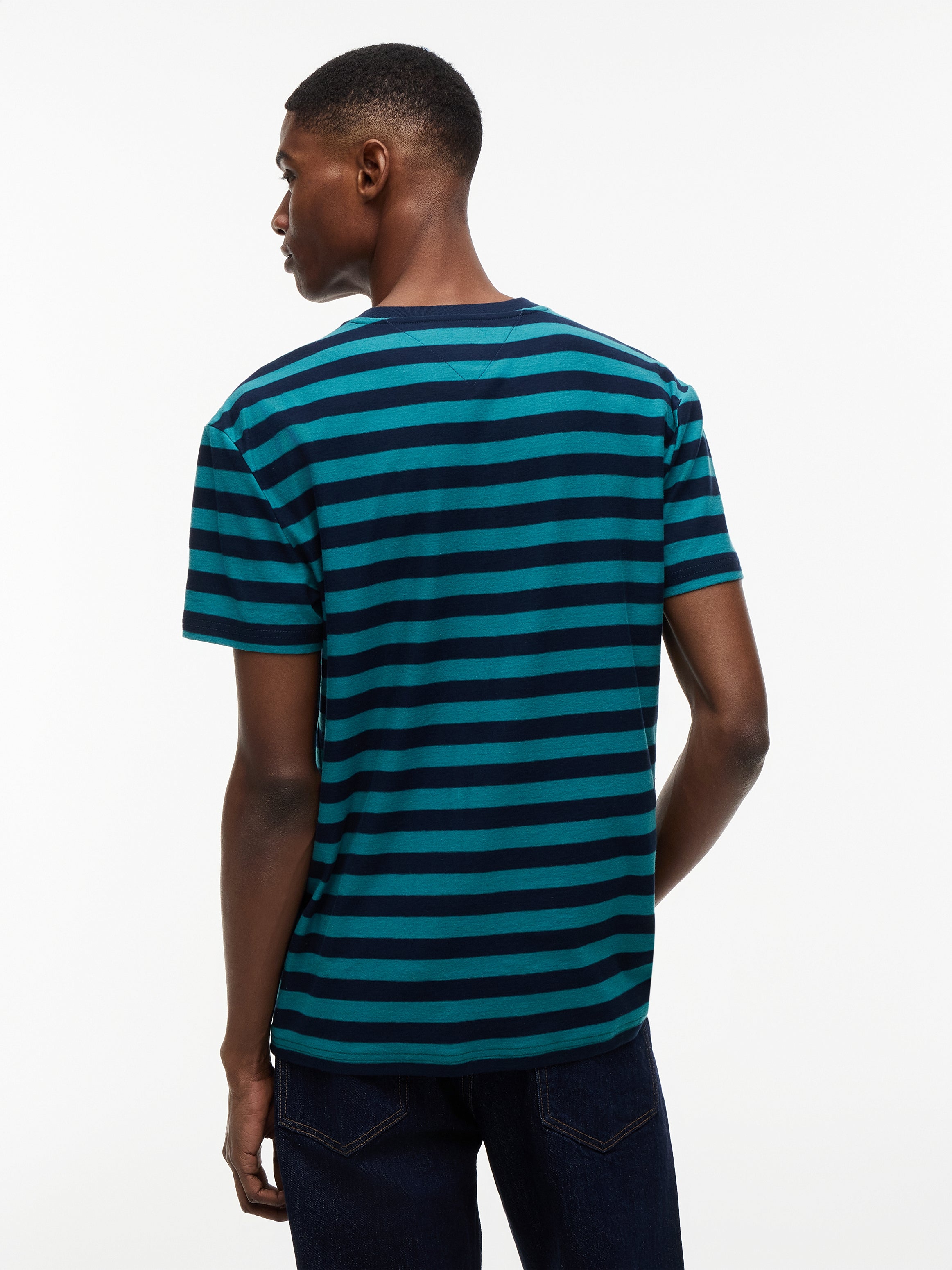 TJM REG ESS STRIPE SS TEE