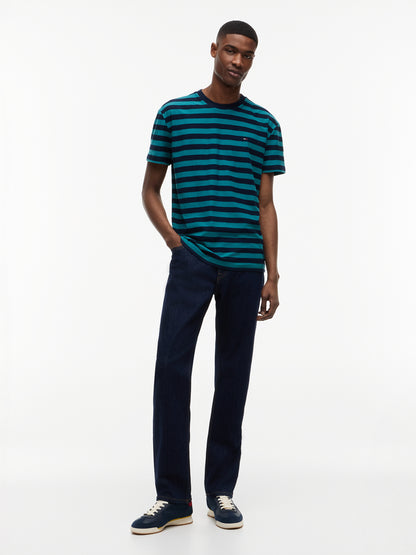 TJM REG ESS STRIPE SS TEE