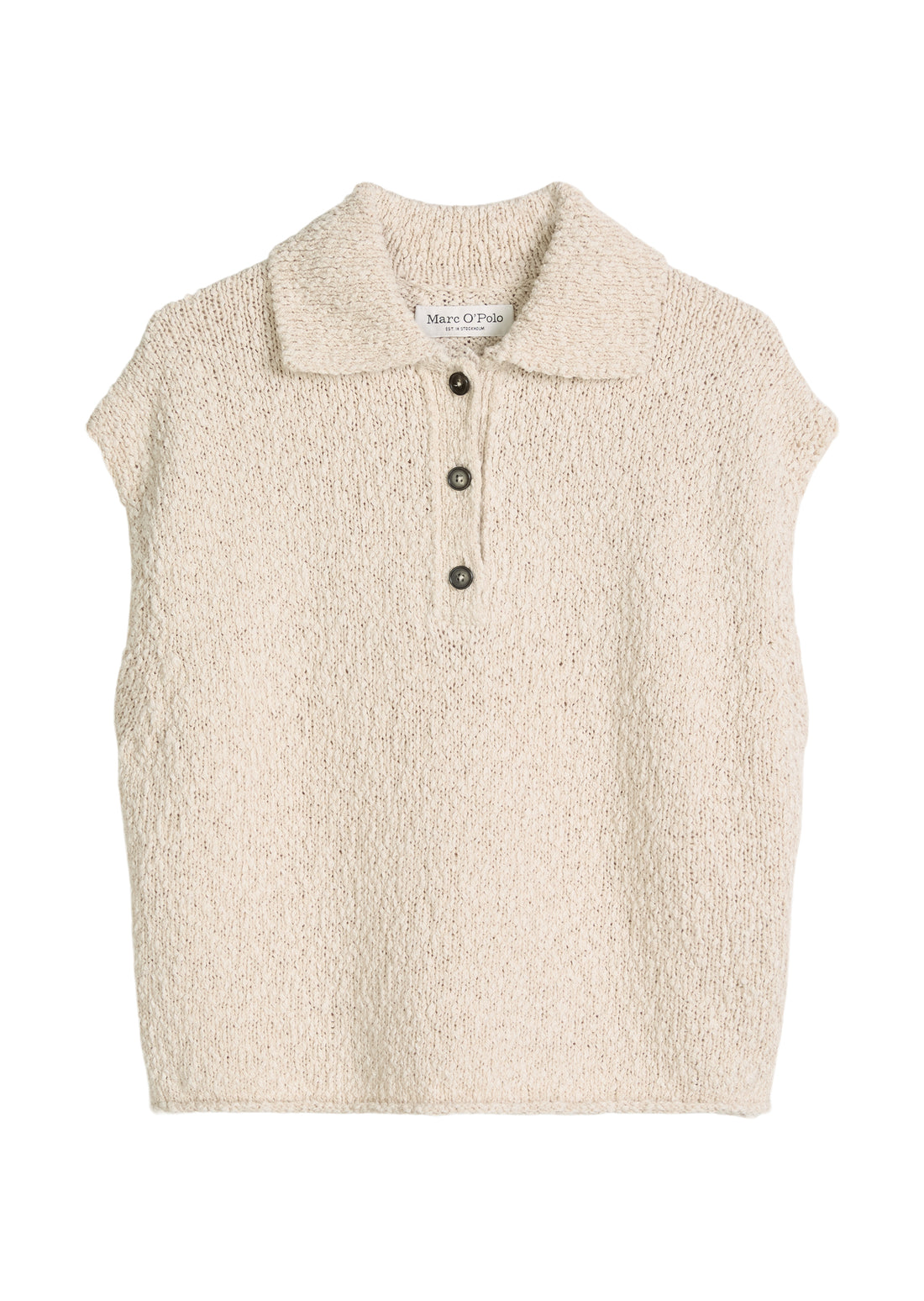 Ärmelloser Polo-Pullover loose