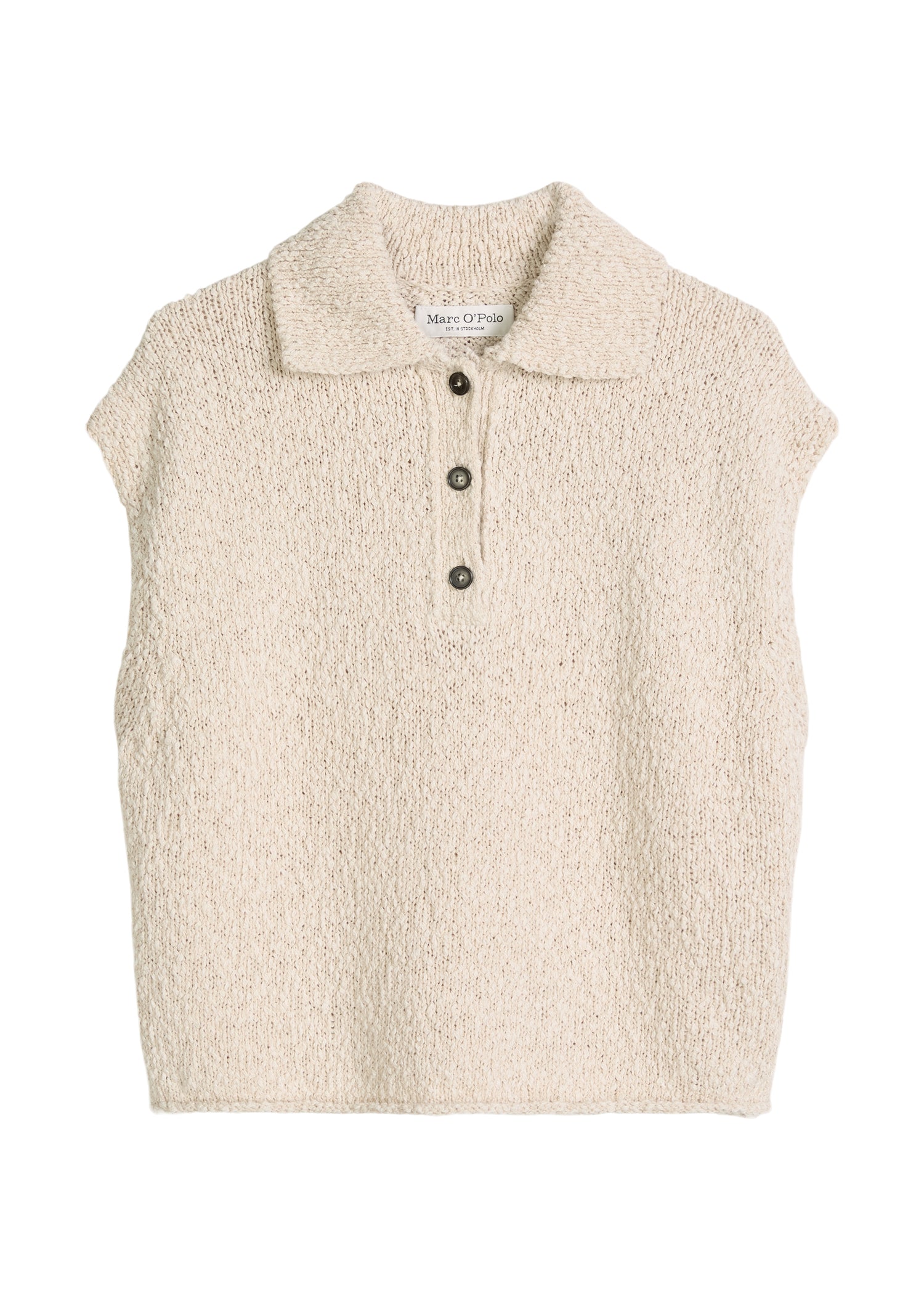 Ärmelloser Polo-Pullover loose