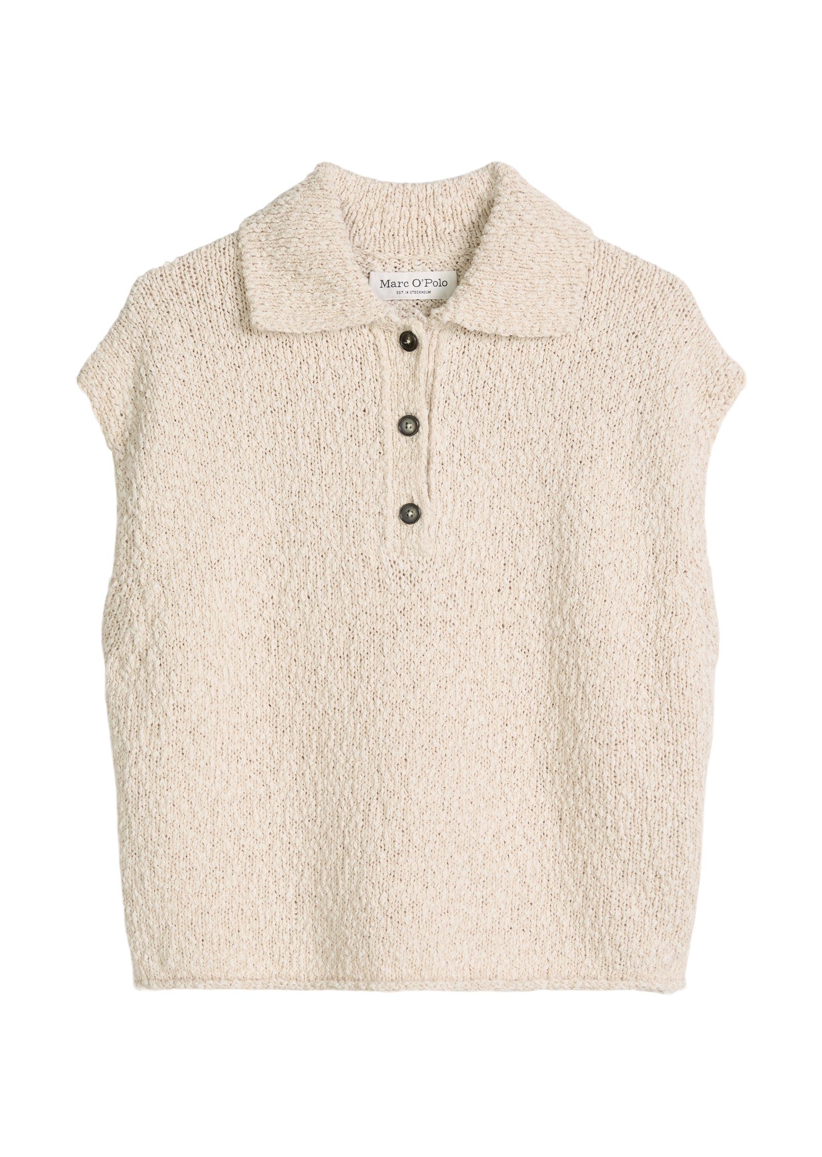Ärmelloser Polo-Pullover loose
