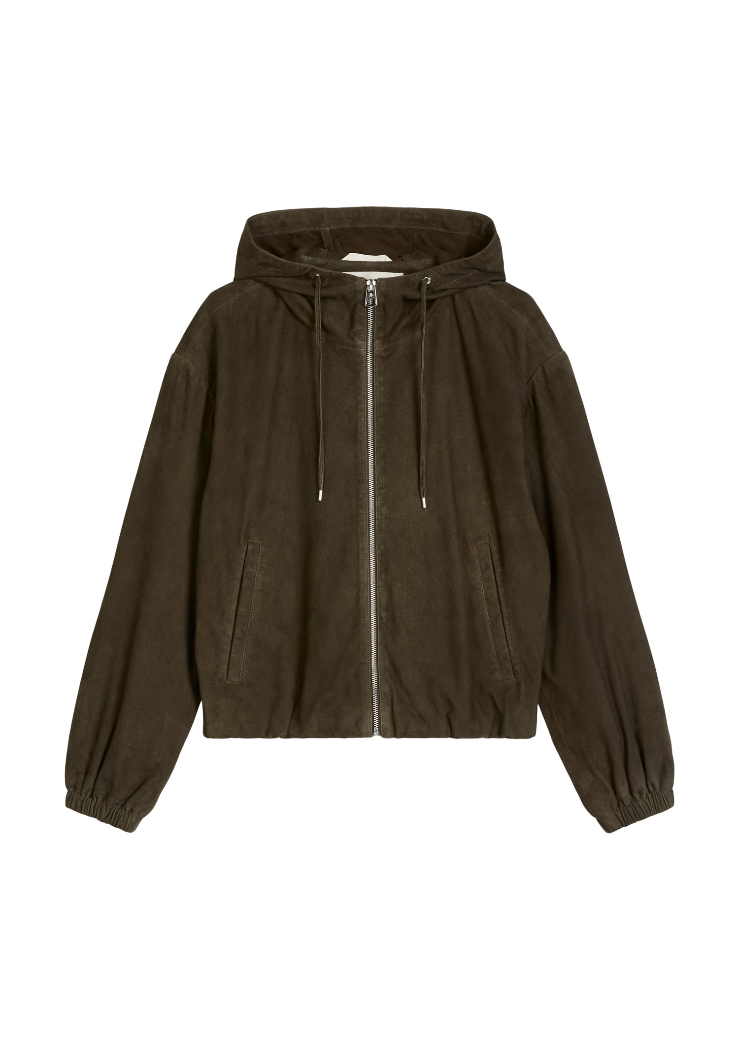 Lederjacke mit Kapuze regular