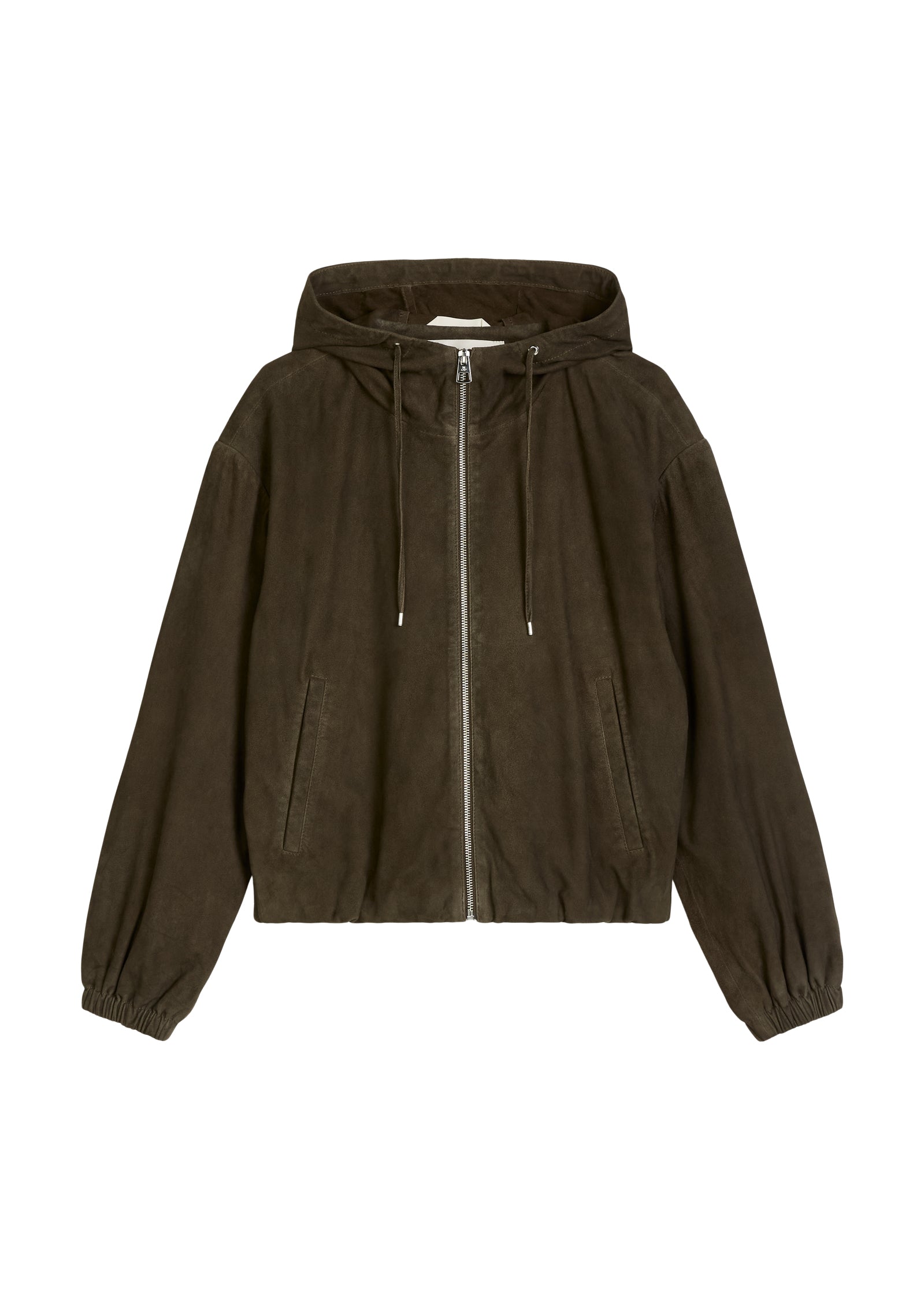 Lederjacke mit Kapuze regular