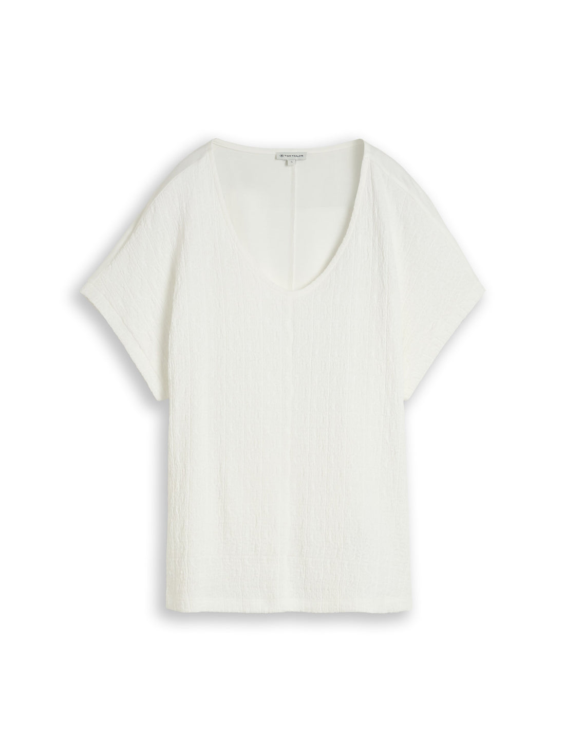 Loose Fit T-Shirt im Material-Mix