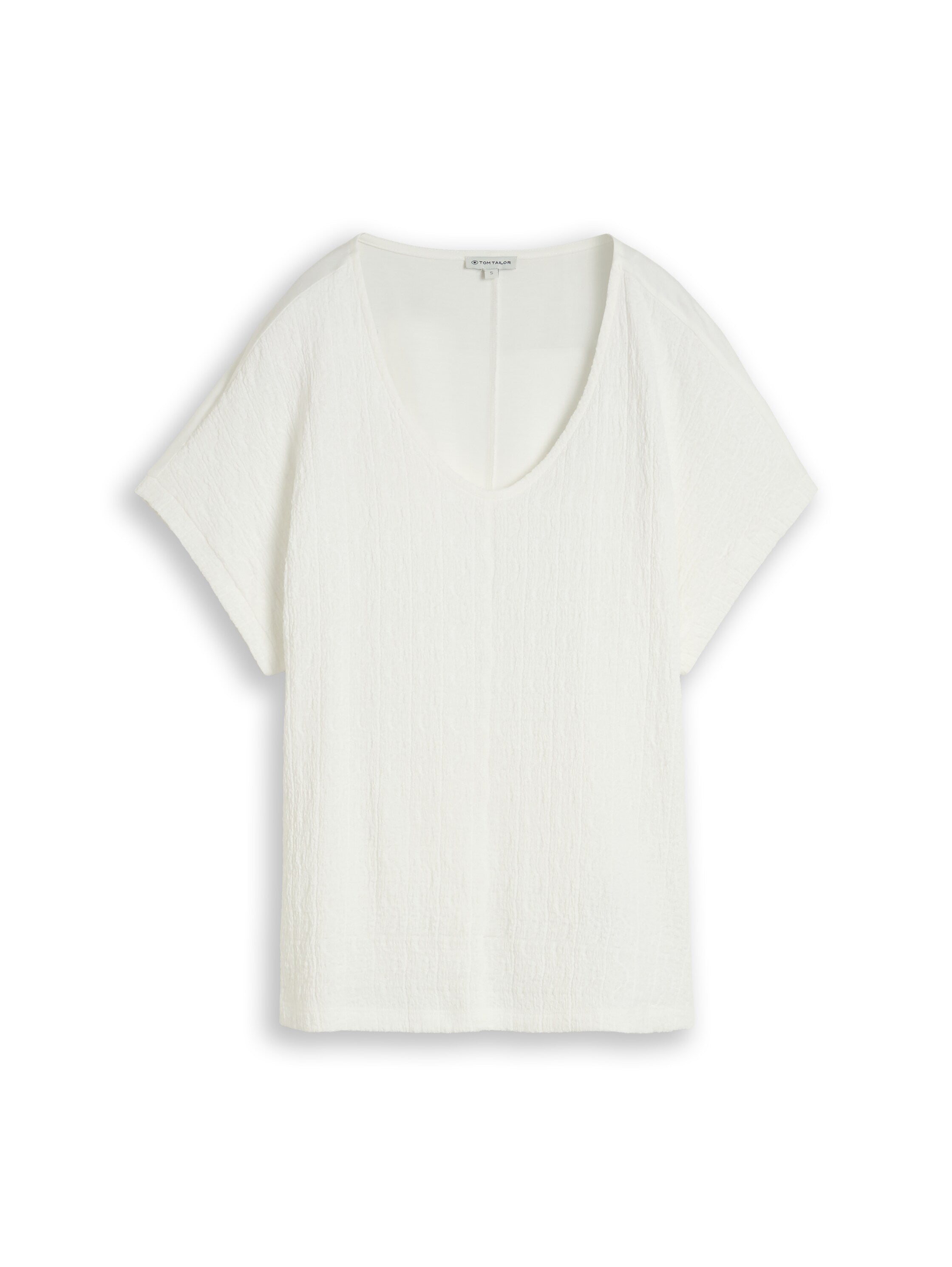 Loose Fit T-Shirt im Material-Mix