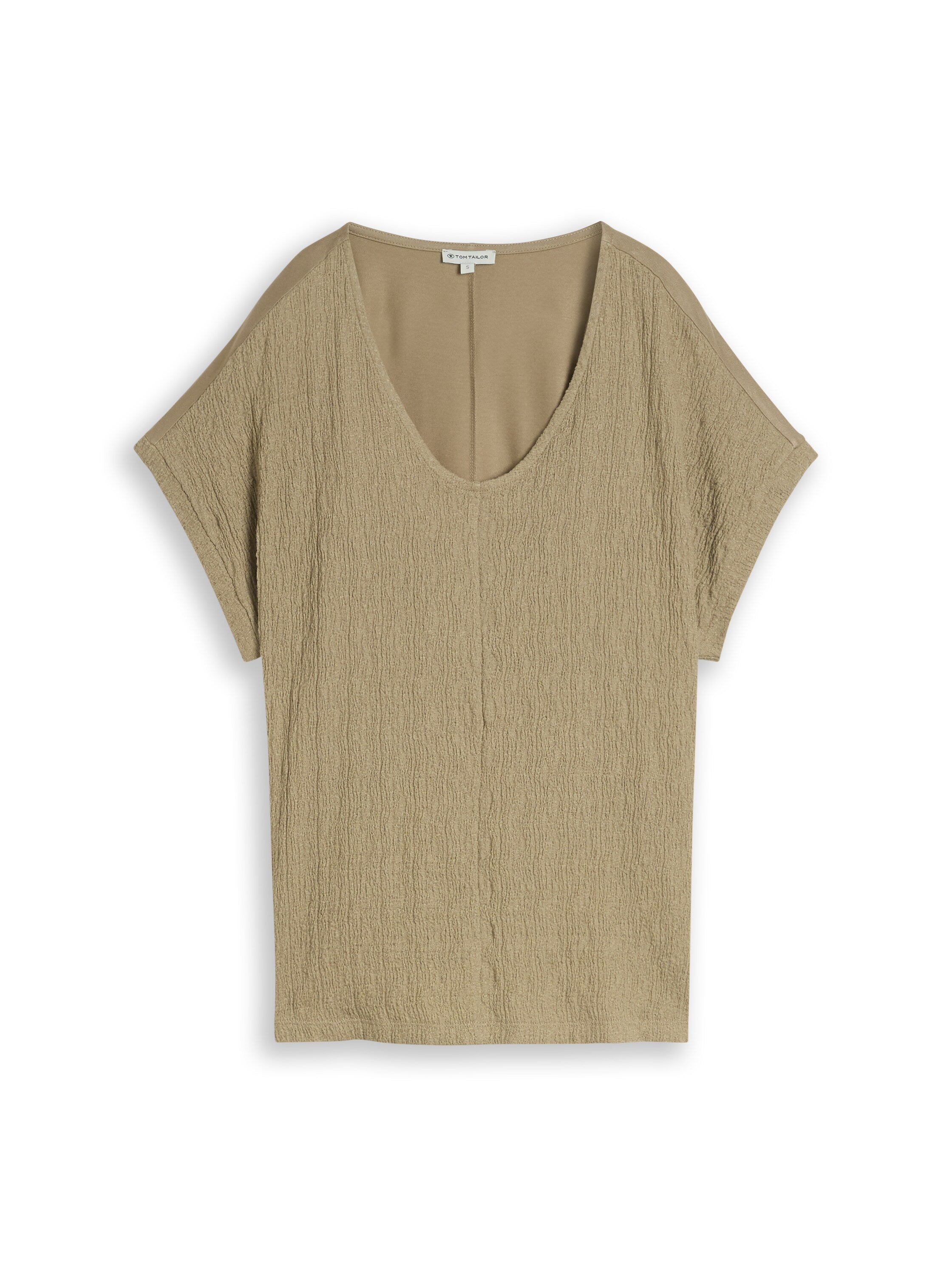 Loose Fit T-Shirt im Material-Mix