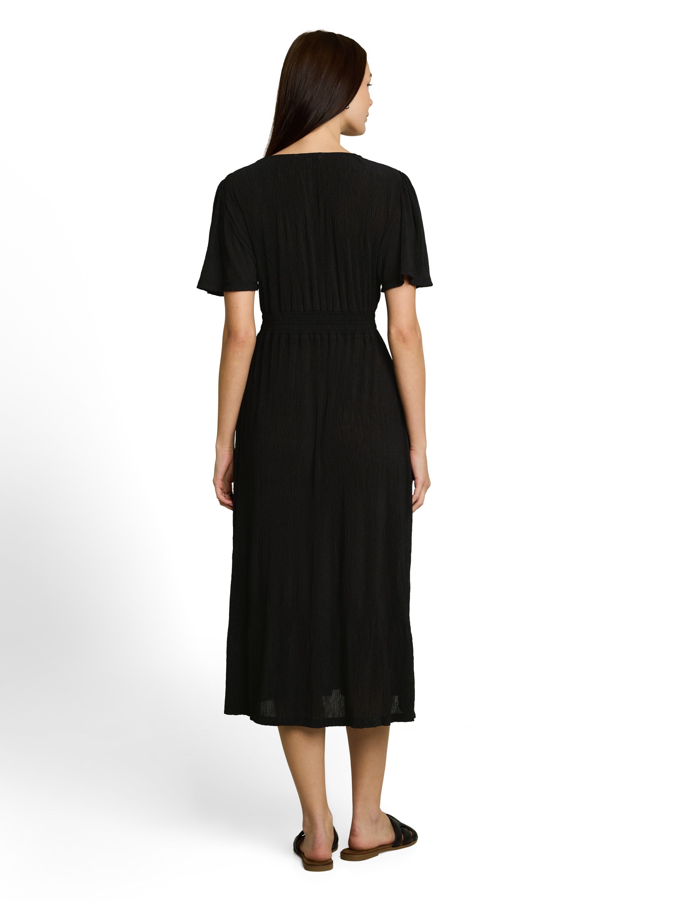 Midi-Kleid in Plissee-Optik