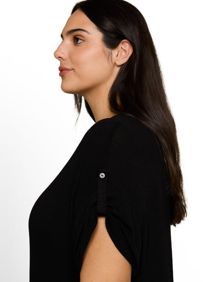 Plus Size - T-Shirt mit Turn-Up-Funktion